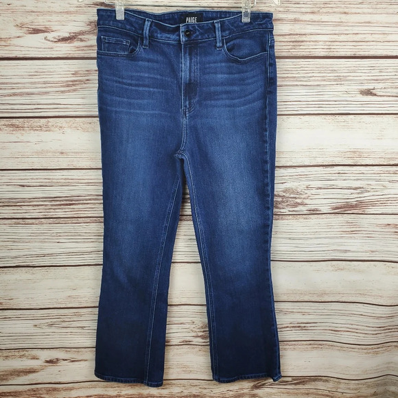 Paige Womens Size 31 Claudine Promenade/Dark Wash Ankle Flare Bootcut Jeans #233 - Picture 2 of 11